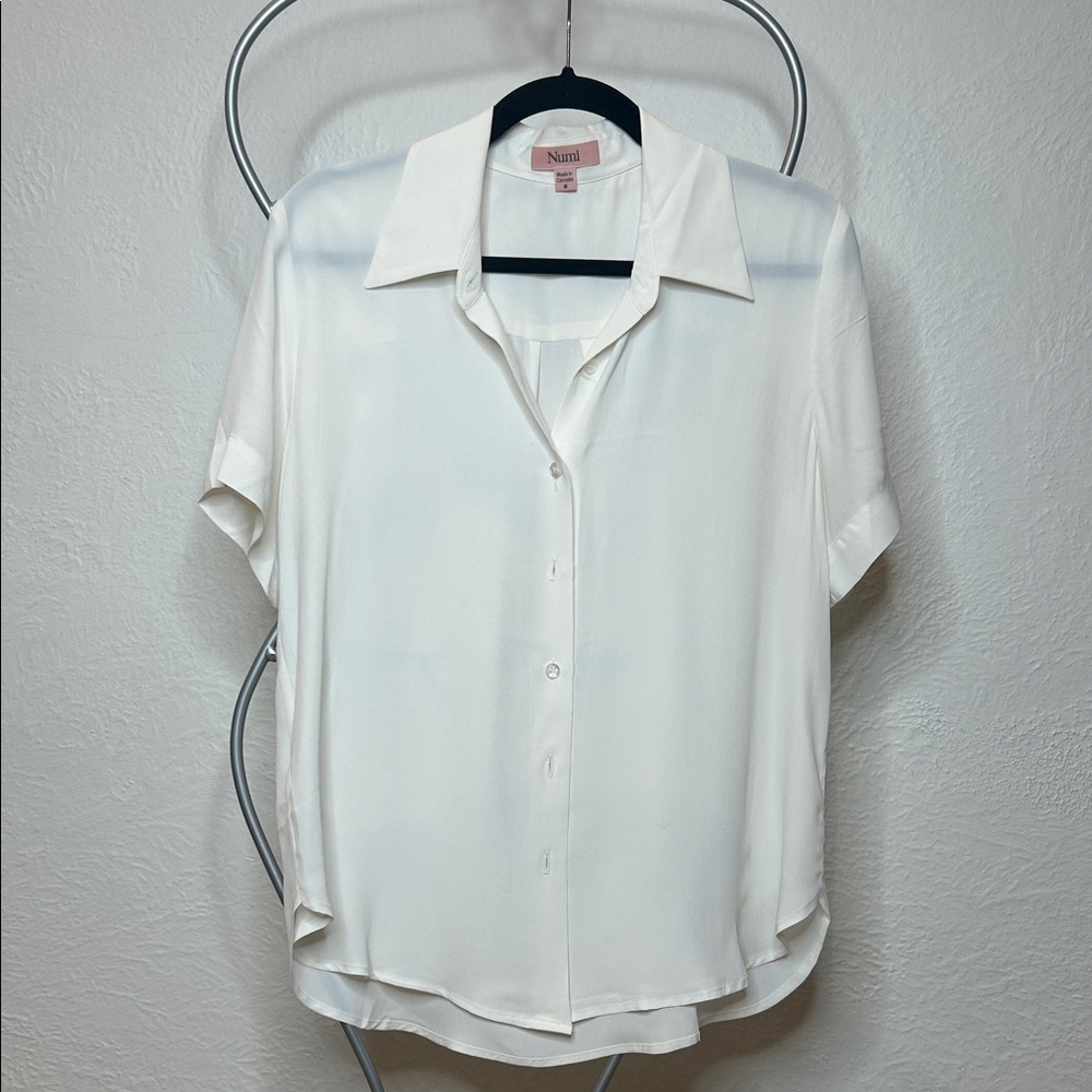 Numi White Silk Shirt
